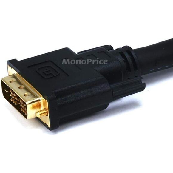 Monoprice 25ft 22AWG CL2 High Speed HDMI to DVI Adapter Cable - Black - Picture 2 of 3